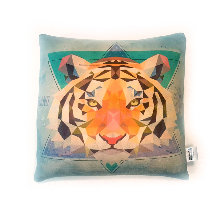 30% OFF - SUPER SALE! Almohadón Gamuza Tigre